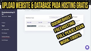 TUTORIAL CARA MENGUPLOAD WEBSITE PADA HOSTING GRATIS 000webhost HOSTING GRATIS TERBAIK [upl. by Haramat]