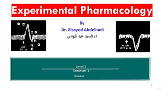 Experimental Pharmacology  Pharmacology Practical 3  Dr Elsayed Abdelhadi 2023  2024 [upl. by Adnilam876]