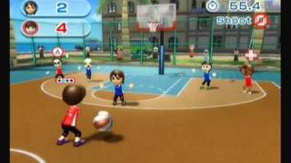 Wii Sports Resort Basketball Pickup Game 3On3 [upl. by Bray]