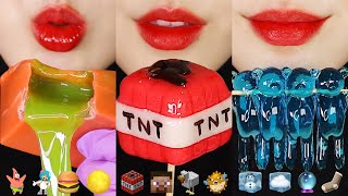 11MINUTES EMOJI EATING ASMR FOR SLEEP MINECRAFT FOOD WAX CANDY HONEY JELLY ASMR 🐔 [upl. by Eelirol408]