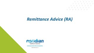 Remittance Advice RA [upl. by Sass]