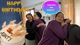 Varsha ki Mom ko diya surprise humne 🫣 HAPPY BIRTHDAY AUNTY 🎂🎉 [upl. by Oidgime230]