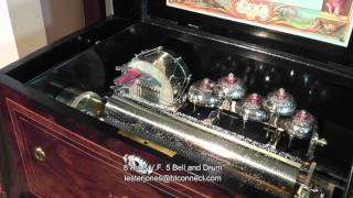 8 Air PVF 5 Bell and Drum cylinder music box [upl. by Eanerb]