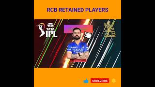 Rcb retained players list ipl retained players list shorts short [upl. by Enyrehtac]