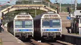 Z6400  Arrêts à la gare de Viroflay Rive Droite sur la ligne L du Transilien [upl. by Awra58]