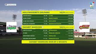 CSA T20 Challenge  Dafabet Warriors vs Hollywoodbets Dolphins [upl. by Eylrac]