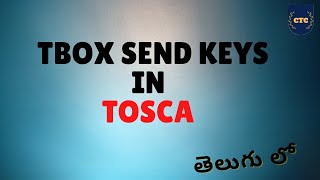 Tbox Send Keys in Tosca  Tosca Training in Telugu  Contact  7207244194  Catch The Concept [upl. by Enelehcim]