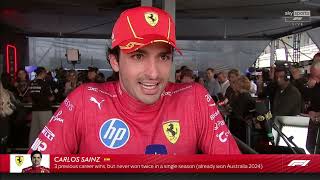 Carlos Sainz Post Race Interview  Media Pen  Mexican Grand Prix 2024 f1 [upl. by Artemahs]