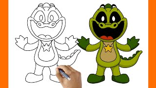 Crocky Rocky  Poppy Playtime  How to draw [upl. by Ahsaela]