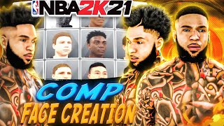 NEW BEST FACE CREATION IN NBA 2K21  LOOK LIKE A COMP STAGE CENTER  BEST FACE SCAN [upl. by Shirline]