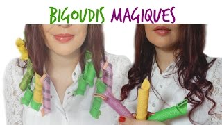 Boucles sans chaleur  Bigoudis magiques  Colorista Burgundy Hair [upl. by Raknahs]