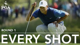 Tiger Woods  Every Shot from His 1stRound 72 at the 2019 PGA Championship [upl. by Olleina]