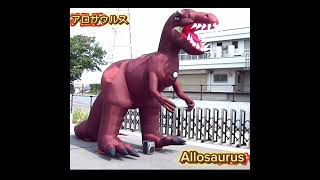 恐竜シューティング アロサウルス Allosaurus インフレータブル short  Allosaurusインフレータブル ジュラシックワールド dinosaur [upl. by Kienan113]