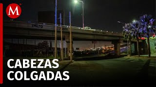 Localizan 2 cabezas humanas colgadas de puente vehicular en carretera TijuanaRosarito [upl. by Aihsemak]