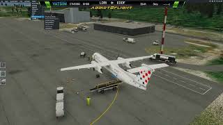 VATSIM Dash8 Q400 Croatia Airlines journey to Rijeka  XPlane 12 [upl. by Schoenfelder668]