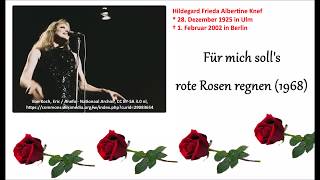 Hildegard Knef  Für mich solls Rote Rosen regnen Lyrics [upl. by Nertie278]