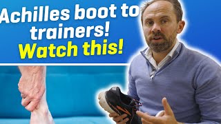 How to transition from the VACOped boot to trainers  Achilles Rupture [upl. by Udele]