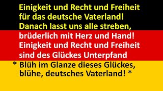 Die deutsche Nationalhymne mit Gesang und Text Chor [upl. by Jauch582]