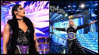 WrestleMania 39 Saturday Entrances of Rhea Ripley and Charlotte Flair  Samantha Irvin Introduction [upl. by Elnar215]