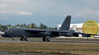 Airshow Arrivals B52 F35 EA18G CF18  Abbotsford Airshow 2023 [upl. by Ibrahim]