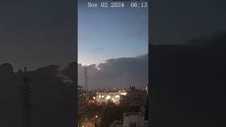 البرق في فلسطين الضفة الغربية من عمان مرج الحمام amman jordan weather lightening بروق برق [upl. by Vonni]