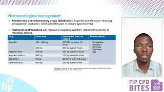 Primary dysmenorrhea — Managing period pain in the community pharmacy ep1 CPD Bite [upl. by Mackoff]