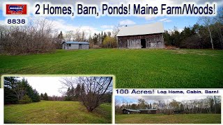 Farms For Sale In Maine Video  Coronovirus 100 Acre Real Estate 2 Homes MOOERS REALTY 8838 [upl. by Annayi186]