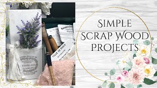 Turn Scrap Wood into Home Decor • Garden Signs • Wall Pockets • Decoupage • Lace Organizer Cards [upl. by Hsac]