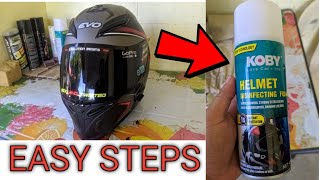 How to wash and disinfect your Evo helmet using Koby disinfecting foam [upl. by Mecke]