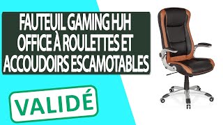 Avis fauteuil à roulettes gaming avec accoudoirs escamotables hjh OFFICE [upl. by Dloniger451]