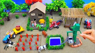 Diy How to make farm house for cow  mini water pump for animals  science project Tinykishan8 [upl. by Gnod]