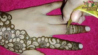 🥰🥰unique stylish mehndi design back hand mehndi designmehandimehandibridal mehndi bridal [upl. by Liza]