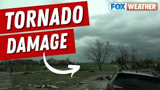 Nebraska Neighborhood Left in Devastating Condition Following Tornado Emergency [upl. by Solahcin329]