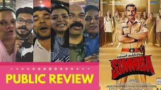 Simmba Movie PUBLIC REVIEW  Ranveer Singh Ajay Devgn Sara Ali Khan Akshay Kumar  Rohit Shetty [upl. by Ennair349]