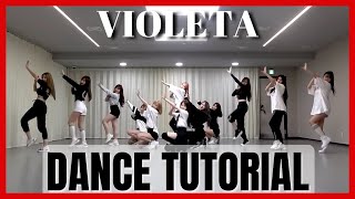 IZONE  Violeta Dance Practice Mirrored Tutorial SLOWED [upl. by Klump498]