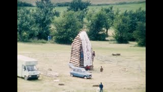 Construction du bûcher de la St Jean Mulhouse Coteaux 1986 [upl. by Seka]