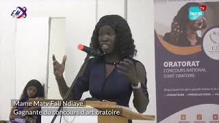 Maty fall Ndiaye étudiante à ENSUP AFRIQUE en licence 1 gagnante du concours dart oratoire [upl. by Harelda]