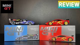 Mini GT  Cadillac VSeries R amp McLaren F1 GTR Presentation  REVIEW [upl. by Ynahirb766]