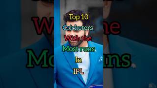 top 10 cricketers with the most runs in IPL  shorts trending viralshorts cricket ipl mostruns [upl. by Damour185]