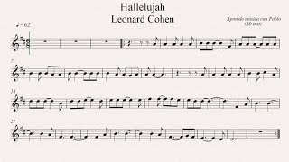 HALLELUJAH Bb inst clarinetetrompetasaxo soptenorpartitura con playback [upl. by Anaujik]