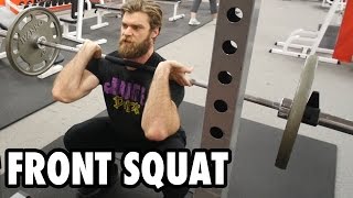 How to Perform FRONT SQUATS  Killer Quads Exercise Tutorial [upl. by Shaffert]