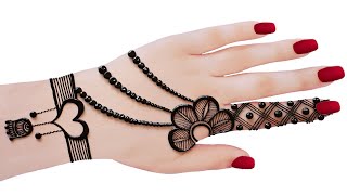 Heart shape Easy Simple Backhand Mehndi designStylish Mehndi designsMehandi ka designMehandiHenna [upl. by Welsh]