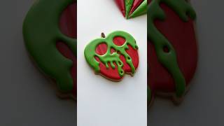 Poison apple cookie🍎💀 recipes and supplies linked in my bio cookiedecorating satisfying asmr [upl. by Adnofal461]