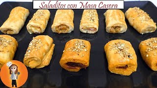 Saladitos con masa casera  Receta de Cocina en Familia [upl. by Gnilhsa]