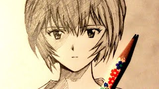 ASMR  Pencil Drawing 207  Rei Ayanami Request [upl. by Parks]