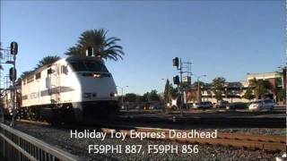 Metrolink Holiday Toy Express Deadheads through Fullerton [upl. by Violette]