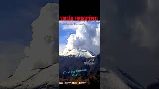 Popocatépetl Actividad presente del Volcán este 17 de Septiembre 2024 shorts actividadvolcanica [upl. by Latsyrhk]