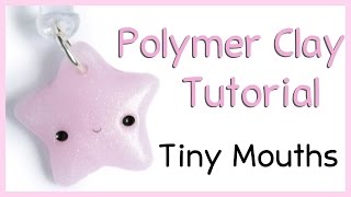 HOW TO Tiny Polymer Clay Mouth Tutorial  DIY EASY Face Basics [upl. by Neret]