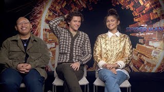 TOM HOLLAND ZENDAYA and JACOB BATALON on secret talents and SPIDERMAN [upl. by Tuchman576]