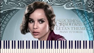 Fantastic Beasts  Letas Theme Piano Tutorial  Sheets The Crimes Of Grindelwald [upl. by Goth918]